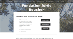 Desktop Screenshot of fondationforetboucher.ca