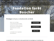 Tablet Screenshot of fondationforetboucher.ca